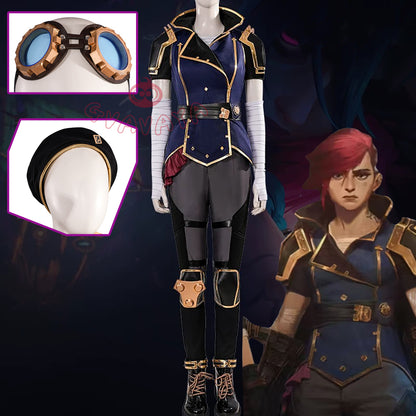 Gvavaya Anime Cosplay League of Legends Arcane Season2 Cosplay Vi Piltover Enforcer Uniform Cosplay Costume