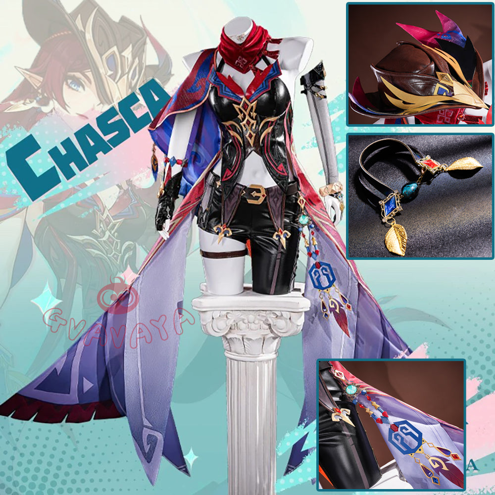 Gvavaya Game Cosplay Genshin Impact Cosplay Chasca Cosplay Costume