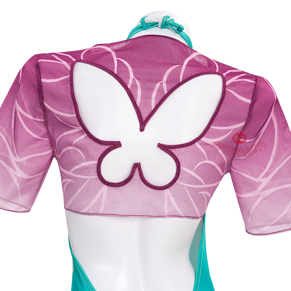 Gvavaya Game Cosplay MR Psylocke Breezy Butterfly Swimsuit Psylocke Cosplay
