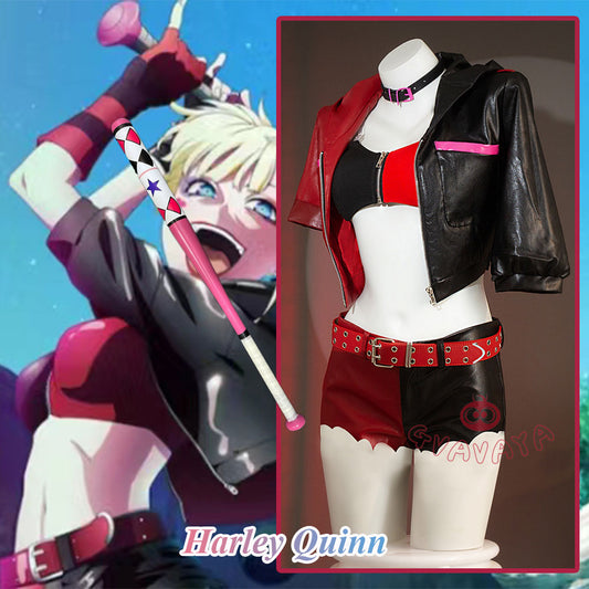 Gvavaya Anime Cosplay Suicide Squad ISEKAI Cosplay The Clown's Girl Harley Quinn Cosplay Costume