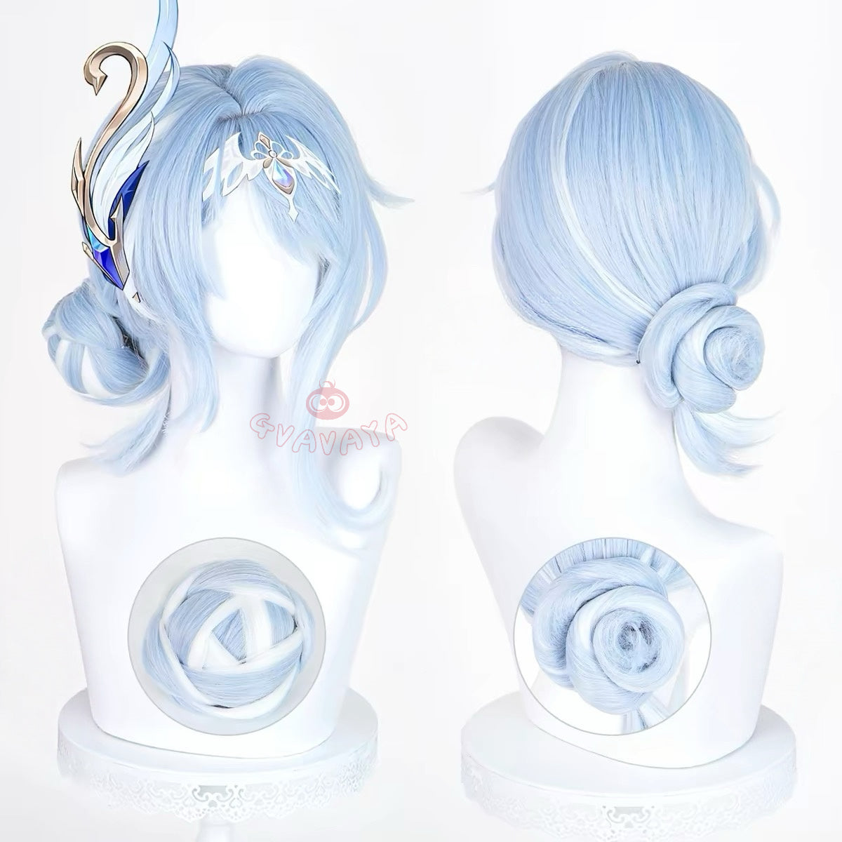 Gvavaya Game Cosplay Genshin Cosplay Odette Cosplay Wig
