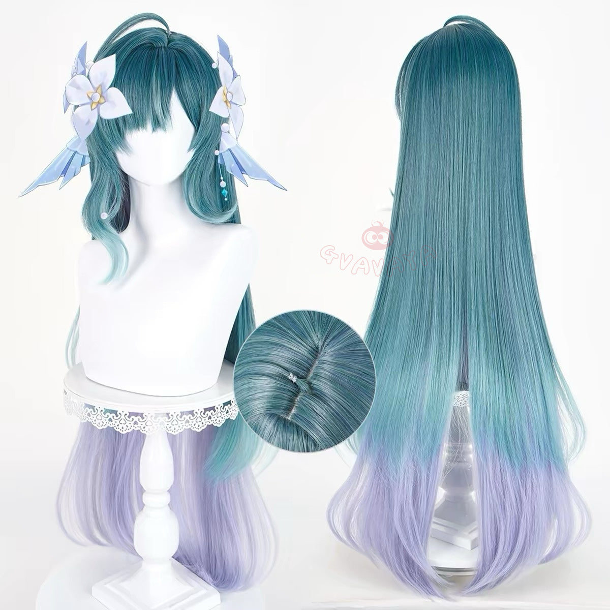 Gvavaya Game Cosplay Genshin Cosplay Vodyanitsa Cosplay Wig