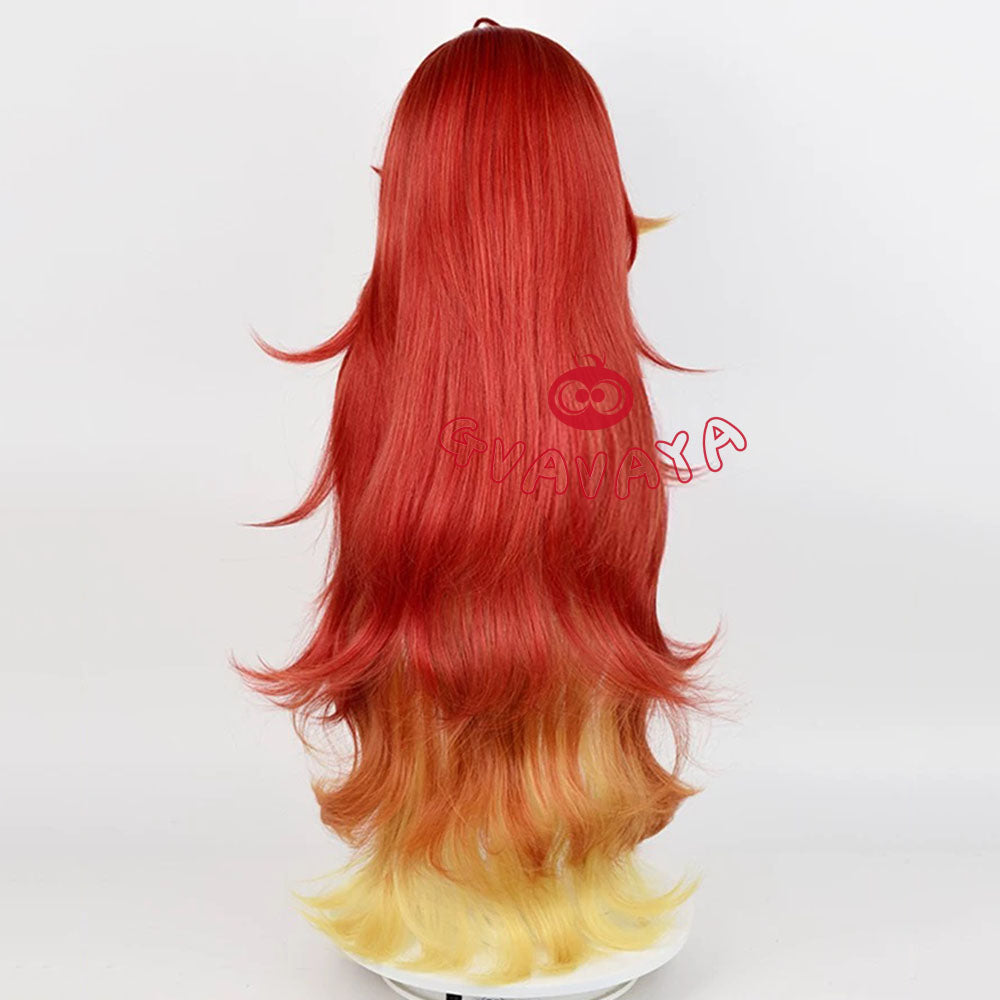 Gvavaya Game Cosplay Genshin Impact Mavuika Cosplay Wig Mixed Color 100cm Hair