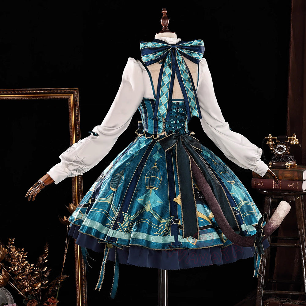 Gvavaya Game Cosplay Genshin Impact Coffe Collab Cosplay Costume lynette Cosplay