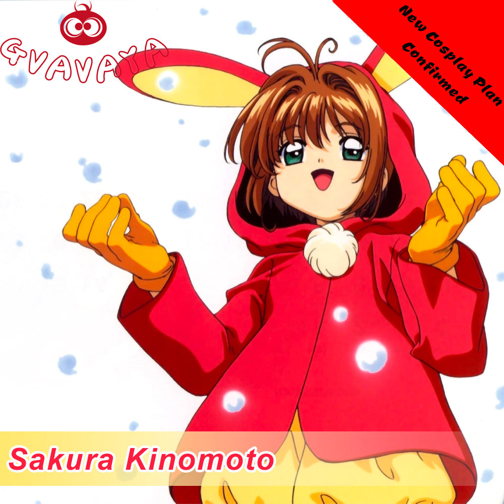 Gvavaya Anime Cosplay Cardcaptor Sakura Cosplay Sakura Kinomoto Red Rabbit Outfit Cosplay