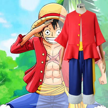 Anime One Piece Wano Country Monkey D. Luffy Fantasia Cosplay