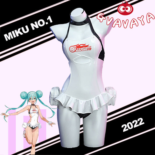 Gvavaya Game Cosplay Vocaloid Hatsune Miku Cosplay 2022 Racing Miku Tropical Maid Ver. Cosplay Costume
