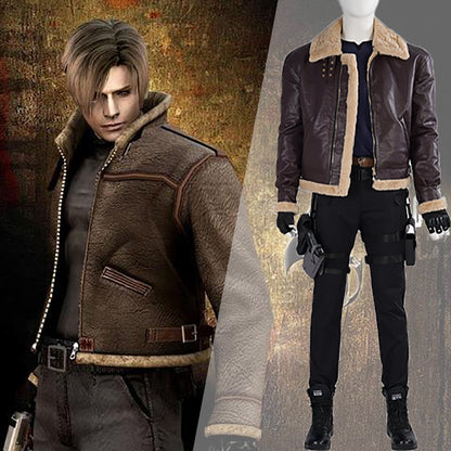 Gvavaya Game Cosplay Resident Evil 4 Leon S. Kennedy  Cosplay Costume Leon S. Kennedy Cosplay