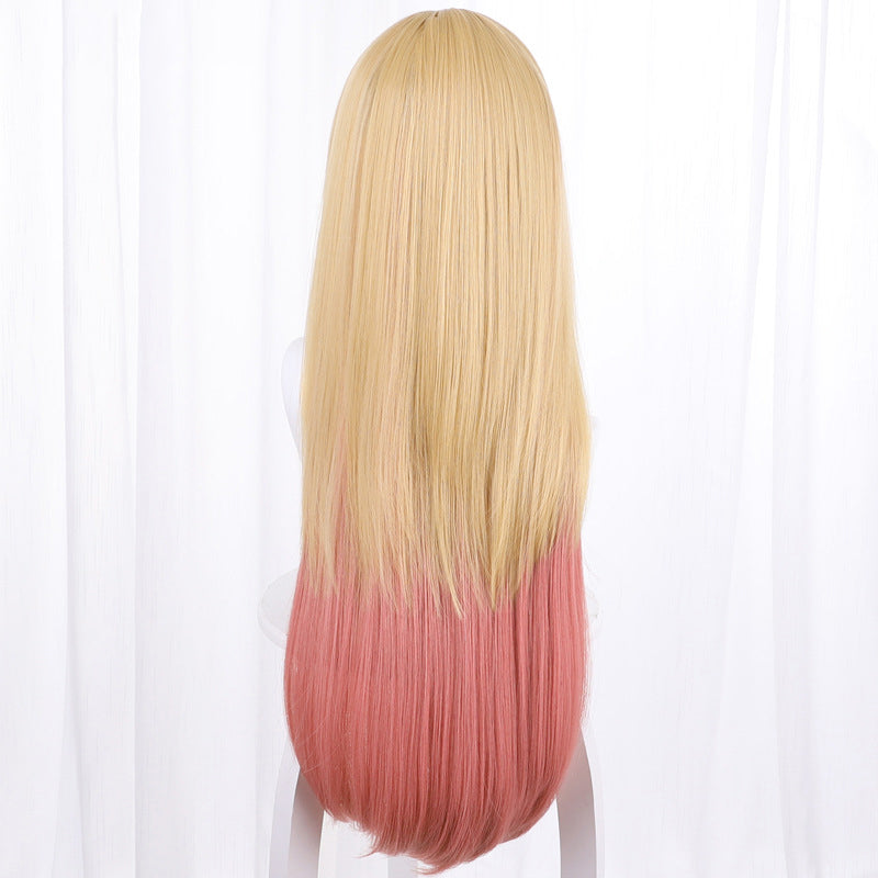 Gvavaya Anime Cosplay My Dress-Up Darling Marin Kitagawa Cosplay Wig Yellow Gradient Pink 85cm Hair