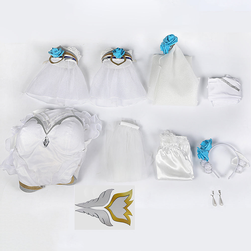 Gvavaya Anime Cosplay League of Legends Crystal Rose Lux Wedding Outfit  Lux Cosplay Costume LOL Crystal Rose Cosplay