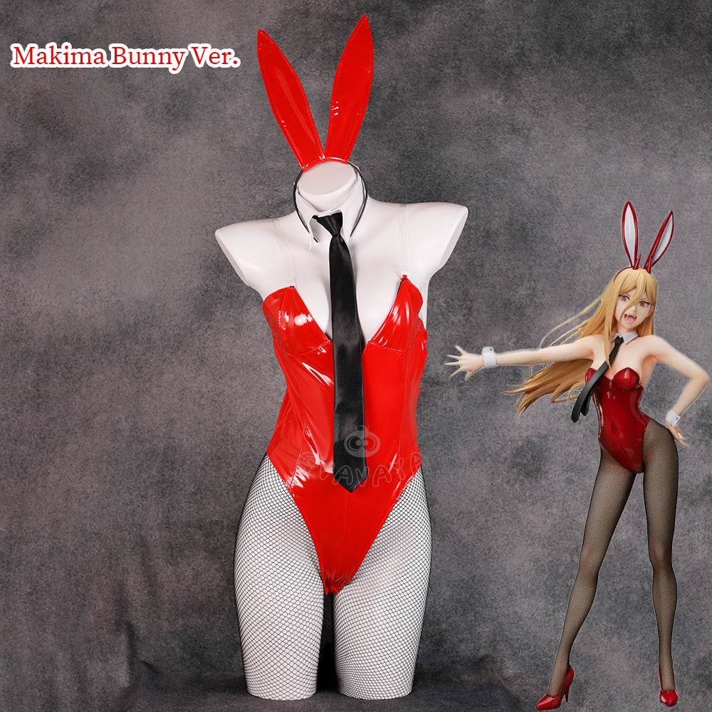 Gvavaya Cosplay Chainsaw Man Power Bunny Ver. Costume Makima Bunny Girl Cosplay