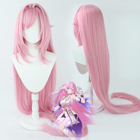 Gvavaya Game Cosplay Honkai Impact 3rd Elysia Herrscher of Human Ego Cosplay Wig 120cm Pink Hair