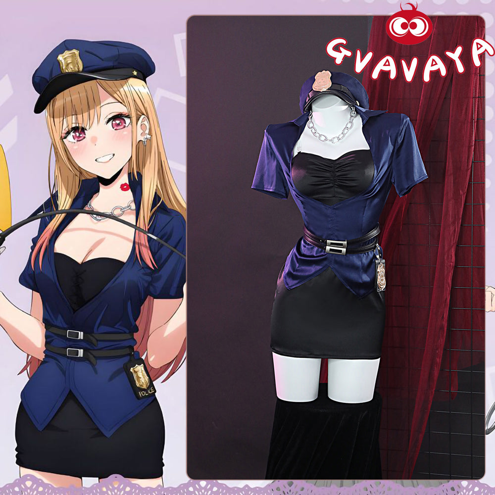 Gvavaya Anime Cosplay My Dress-Up Darling Marin Kitagawa Cosplay Costume Police Uniform