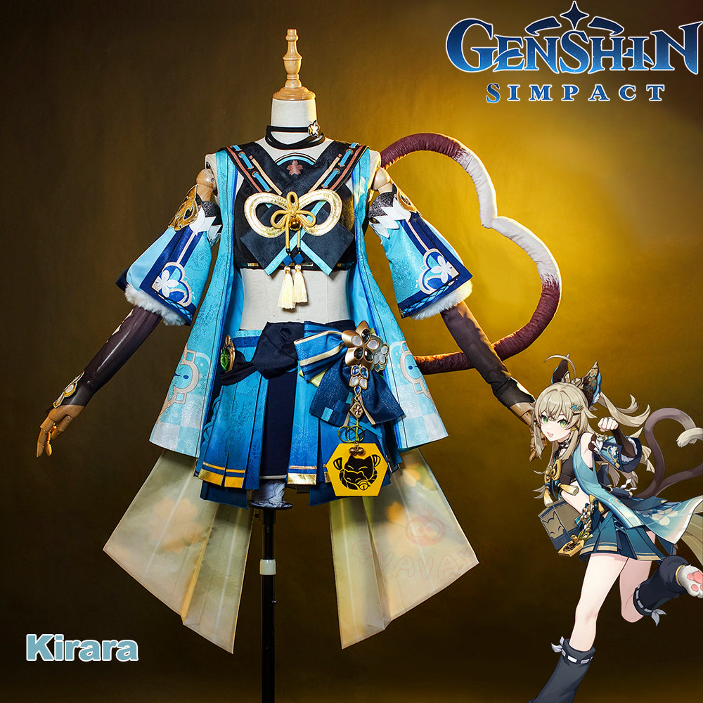 Gvavaya Game Cosplay Genshin Impact Dendro Kirara Cosplay Costume Genshin Nekomata Kirara Cosplay Ver. A