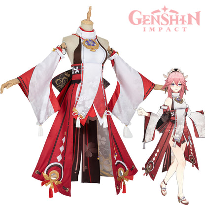 Gvavaya Game Cosplay Genshin Impact Inazuma Yae Miko Cosplay Costume Genshin Cosplay