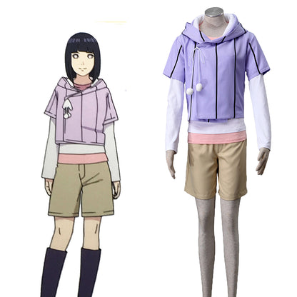 [Ready to Ship] Gvavaya Anime Cosplay Naruto Hyūga Hinata Cosplay Costume  Hyūga Hinata Cosplay Fourth Generation Suit
