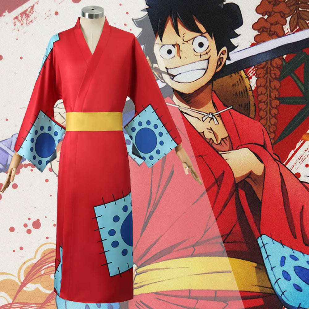 Anime One Piece Cosplay Monkey D Luffy Wano Country Arc Cosplay
