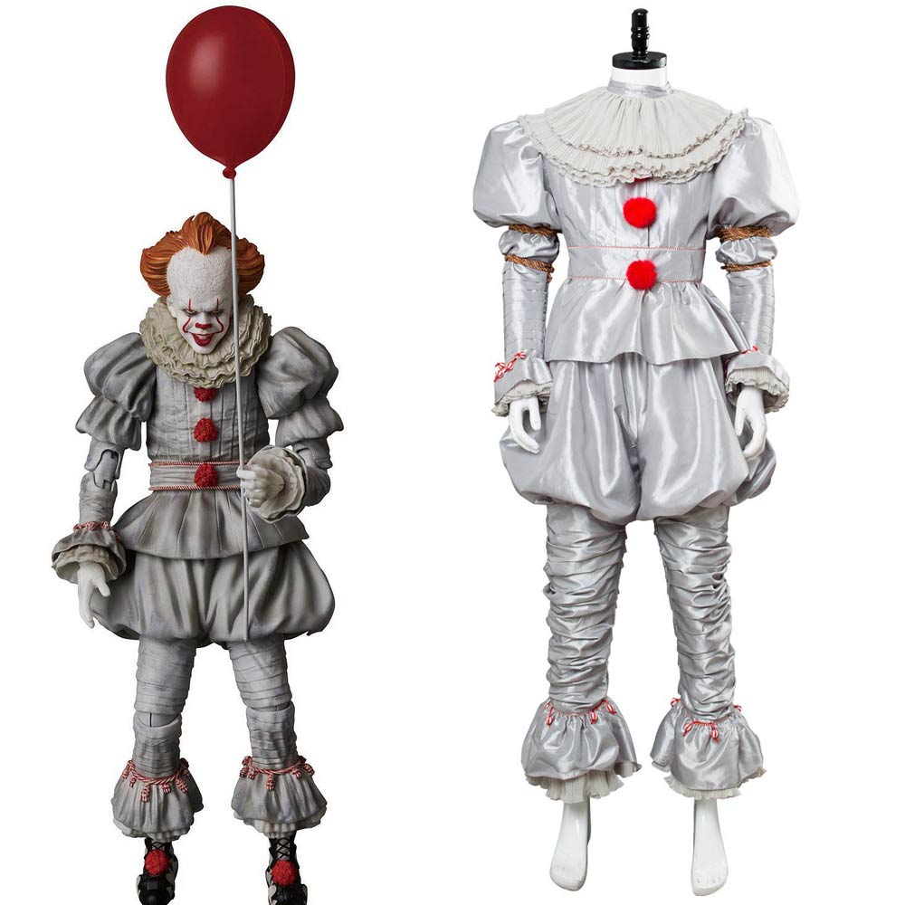 Gvavaya Cosplay Pennywise Clown Cosplay Costume Stephen King's Halloween Party Performance Costume