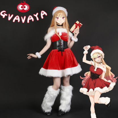 Gvavaya Anime My Dress-Up Darling Cosplay Marin Kitagawa Christmas Outfit Marin Kitagawa Cosplay