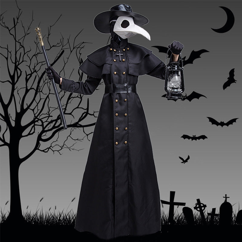 <transcy>Gvavaya Cosplay Medieval Steampunk Style Plague Doctor Disfraz Doctor Schnabel Beak Crow Máscara Disfraz Halloween Cosplay Disfraz</transcy>