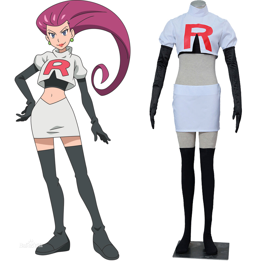 [Ready To Ship] Gvavaya Anime Cosplay Pokémon Rocket Team Jessie Cosplay Costume Rocket Team Jessie Cosplay