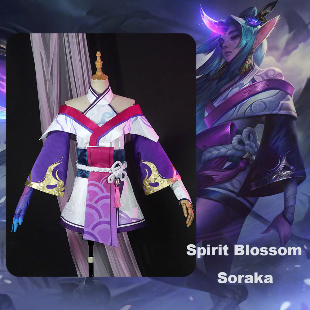 Gvavaya Game Cosplay League of Legends Spirit Blossom Soraka Cosplay Costume LOL Cosplay