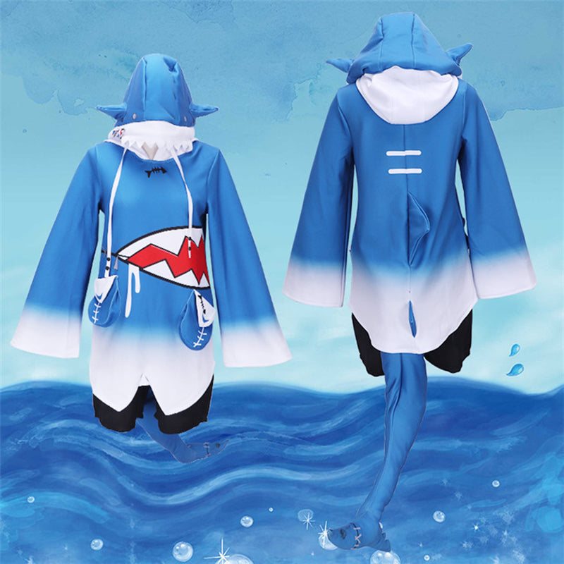 Gvavaya Cosplay Hololive English VTuber Gawr Gura Cosplay Costume Shark Cute Unisex Outfits