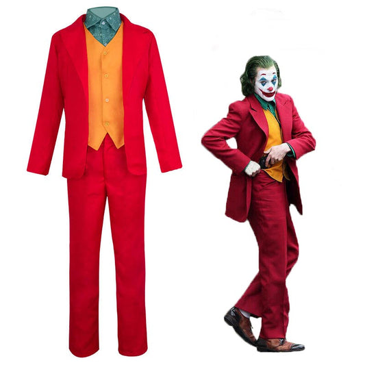 <transcy>Gavaya le Joker Joaquin Phoenix Arthur Fleck Cosplay Costume Halloween Party Clown Joker Cosplay Costume</transcy>