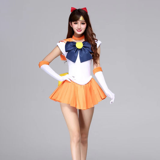 [Ready To Ship] Gvavaya Anime Cosplay Sailor Moon Cosplay Sailor Venus Aino Minako Cosplay Costume