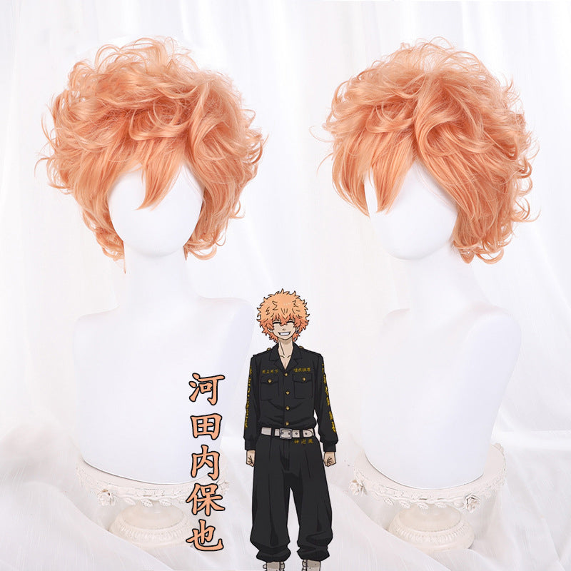 Gvavaya Anime Cosplay Tokyo Revengers Kawata Nahoya 32cm Orange Cosplay Wig