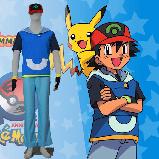 [Ready To Ship] Gvavaya Anime Cosplay Pokémon Advanced Gen Ash Ketchum Cosplay Costume Ash Ketchum Cosplay