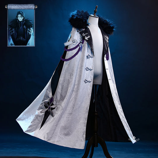Gvavaya Game Cosplay Genshin Impact 11th Fatui Harbingers Cosplay Costume Regrator Pantalone Cloak Long Coat