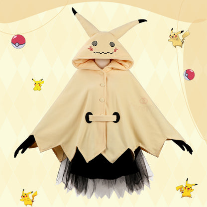 [Ready To Ship] Gvavaya Anime Cosplay Pokémon Pikachu Cosplay Costume Pikachu Personification Cloak