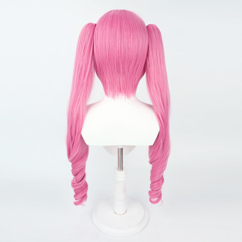 Gvavaya Anime Cosplay One Piece Perona Cosplay Wig 80cm Pink Hair