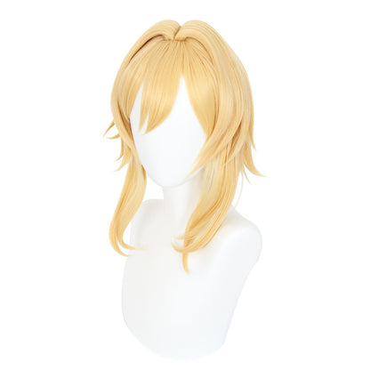 Gvavaya Game Cosplay Genshin Impact Lumine Cosplay Wig Light Yellow 40cm Hair