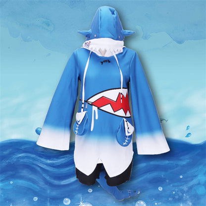 Gvavaya Cosplay Hololive English VTuber Gawr Gura Cosplay Costume Shark Cute Unisex Outfits