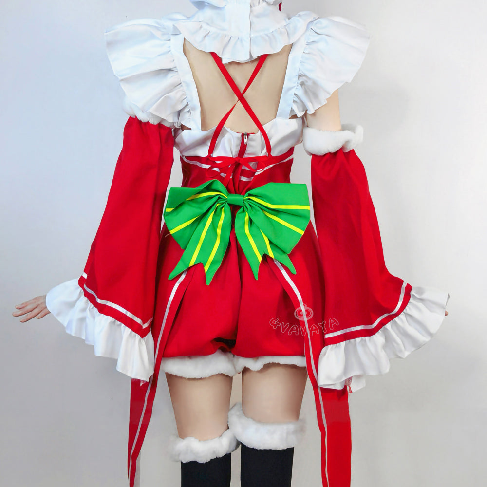 Gvavaya Anime Cosplay Re: Zero Starting Life in Another World Rem Christmas Cosplay Costume