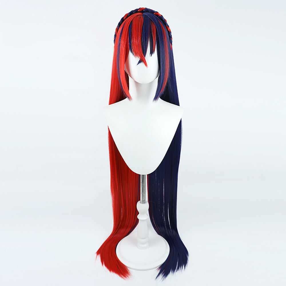 Gvavaya Game Cosplay Fire Emblem Engage 2023 Female Alear Lueur Cosplay Wig Red Blue 130cm Long Hair