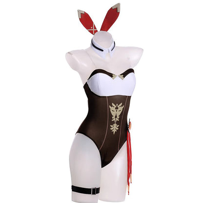 Gvavaya Game Cosplay Genshin Impact Amber Fanart Bunny Girl Cosplay Costume