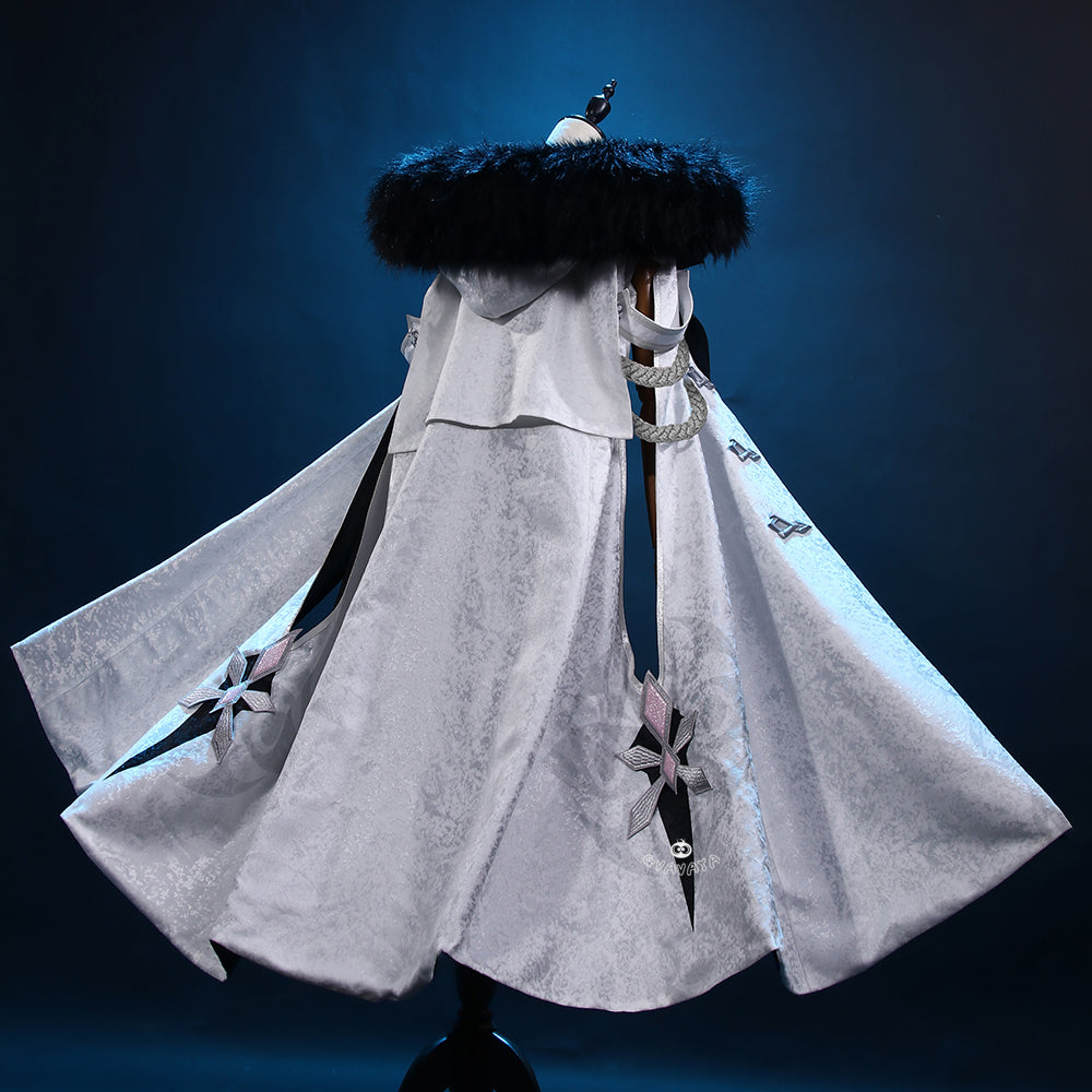 Gvavaya Game Cosplay Genshin Impact 11th Fatui Harbingers Cosplay Costume Damselette Columbina Cloak Long Coat