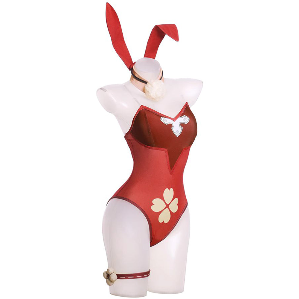 Gvavaya Game Cosplay Genshin Impact Klee Fanart Bunny Girl Cosplay Costume