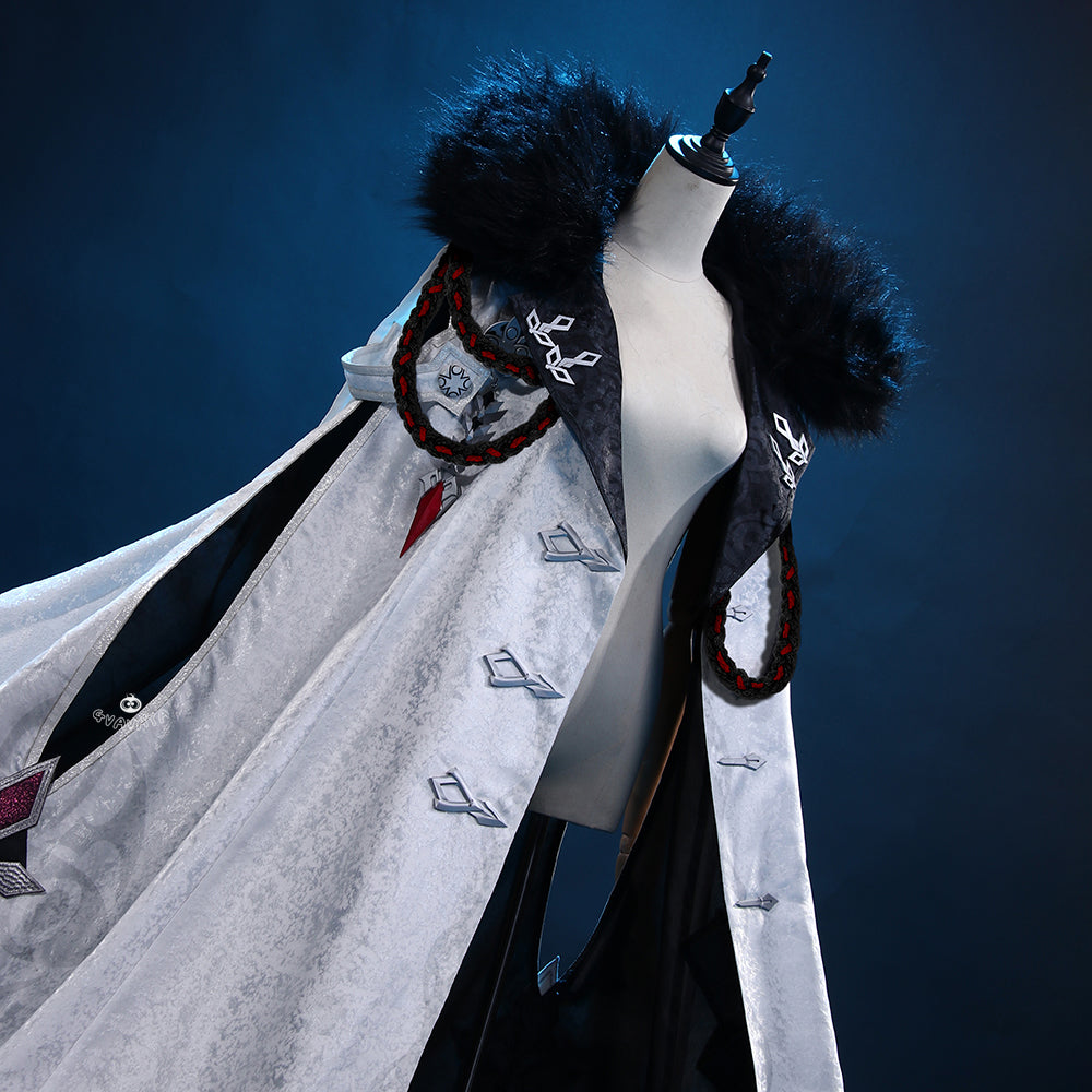Gvavaya Game Cosplay Genshin Impact 11th Fatui Harbingers Cosplay Costume The Knave Arlecchino Cloak Long Coat