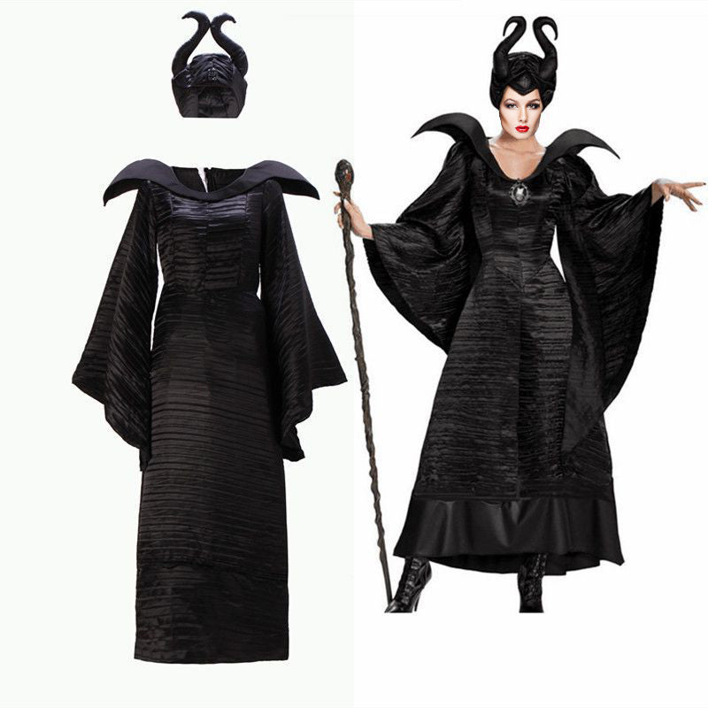 Gvavaya Maleficent Cosplay Costume Halloween Party Black Witch Cosplay
