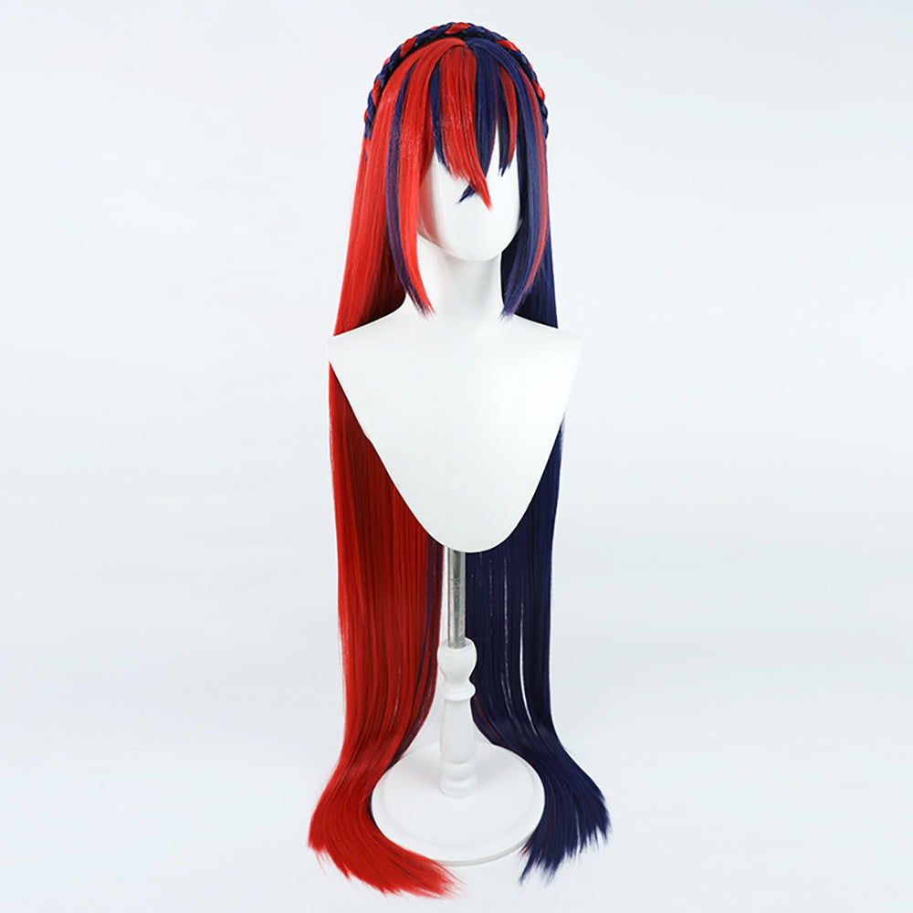 Gvavaya Game Cosplay Fire Emblem Engage 2023 Female Alear Lueur Cosplay Wig Red Blue 130cm Long Hair