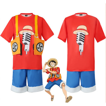 [Ready to Ship] Gvavaya Anime Cosplay ONE PIECE Red Monkey D. Luffy Cosplay Costume  Ren Monkey D. Luffy Cosplay  Theater Edition