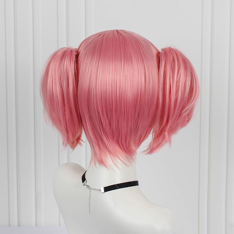 Gvavaya Anime Cosplay Puella Magi Madoka Magica Kaname Madoka Cosplay Wig 30cm Pink Hair