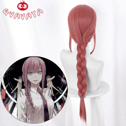 Gvavaya Anime Cosplay Makima Cosplay Wig Cameo Red 70cm Hair