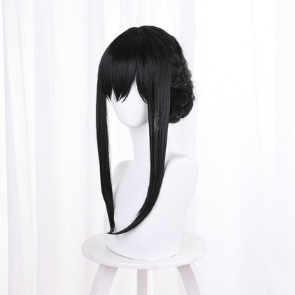 Gvavaya Anime Cosplay Manga Spy x Family Yor Forger Cosplay Wig 55cm Long Black Hair