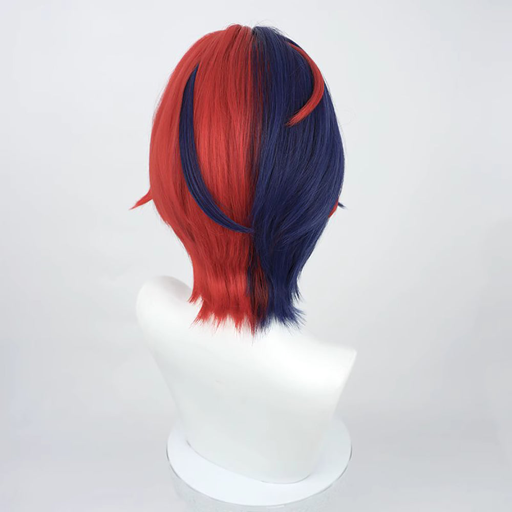 Gvavaya Game Cosplay Fire Emblem Engage 2023 Male Alear Cosplay Wig Red Blue 20cm Long Hair