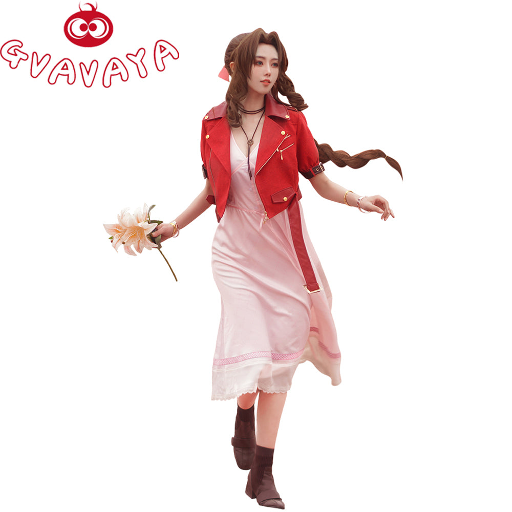 Gvavaya Game Cosplay Final Fantasy VII Aerith Cosplay Costume Aerith Gainsborough Cosplay